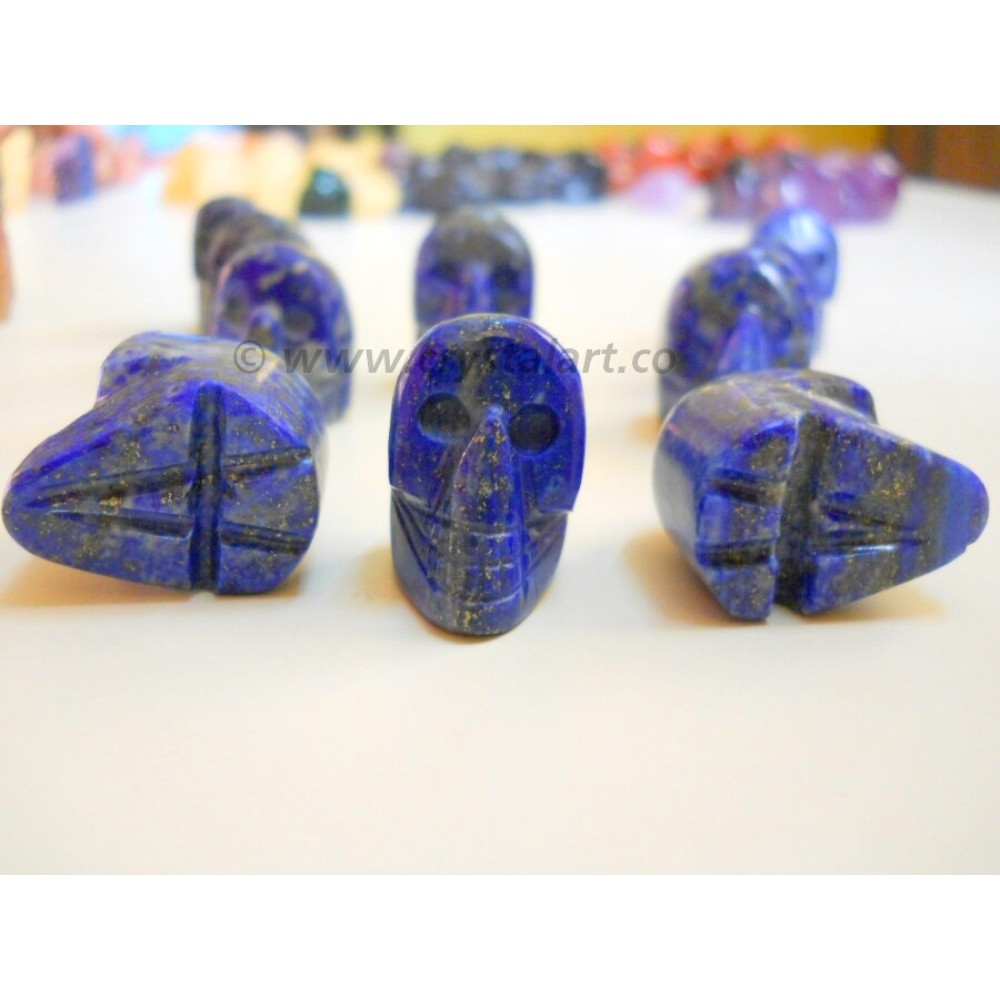 Lapis Lazuli Carved Skull Shape