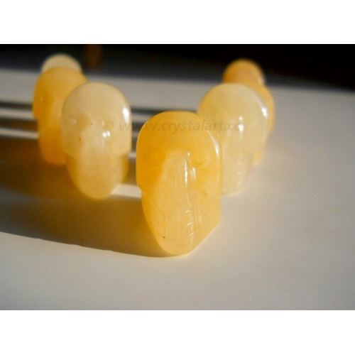 Yellow Aventurine Carved Skull Shape