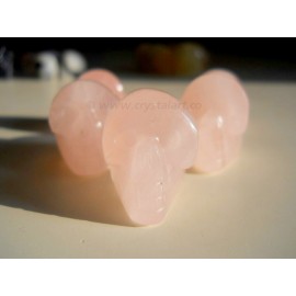 Rose Quartz Carved Skull Shape