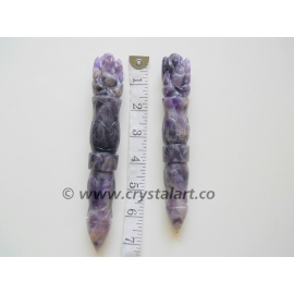 Amethyst Agate Big Size Carving Ganesha Healing Stick