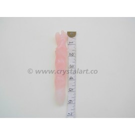 Rose Quartz Big Size Carving Angel Healing Wand