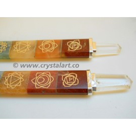 Spinning Star Symbolic Chakra Crystal Healing Stick