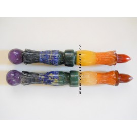 7 Chakra Bonded Carving Healing Stick