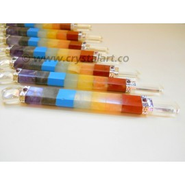 7 Chakra Bonded Flat Star of David Healing Stick