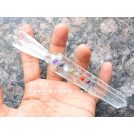 Crystal Quartz Chakra Stones Angel Healing Stick