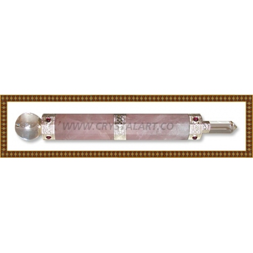 Rose Quartz Garnet Healing Stick
