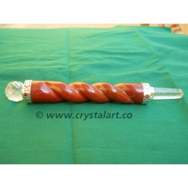 Red Jasper Twisted Spiral Healing Faceted Wands