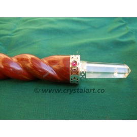 Red Jasper Twisted Spiral Healing Faceted Wands