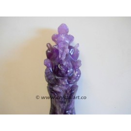 Amethyst Agate Carving Ganesha Healing Stick