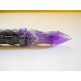 Amethyst Agate Carving Ganesha Healing Stick