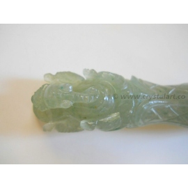 Green Aventurine Carving Ganesha Healing Wand