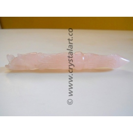 Rose Quartz Carving Angel Healing Wand