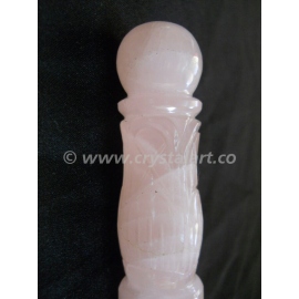Rose Quartz Carving Healing Wand