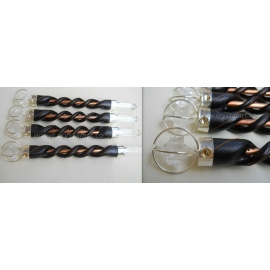Crystal Quartz Spinning Merkaba Star Spiral Wooden Healing Wand