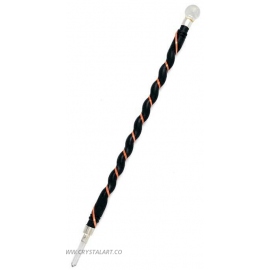 Crystal Quartz Twisted Spiral Wooden Extra Long Healing Wand