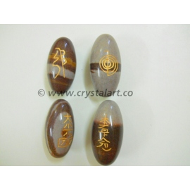Narmada Engraved Reiki Symbol Lingam Stone