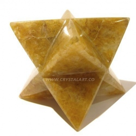 Golden Quartz Merkaba Star