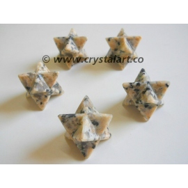 Dalmation Jasper Agate Merkaba Star