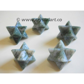Moss Agate Merkaba Star
