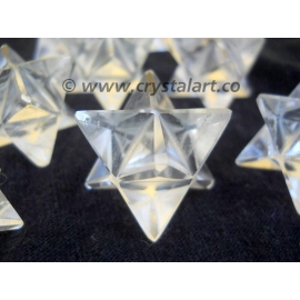 Clear Crystal Quartz Merkaba Star