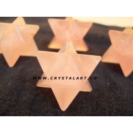 Rose Quartz Merkaba Star