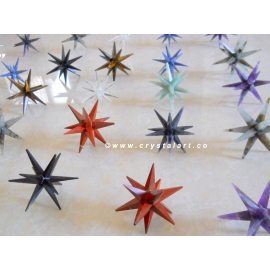 Mix Gemstone 12 Point Merkaba Star