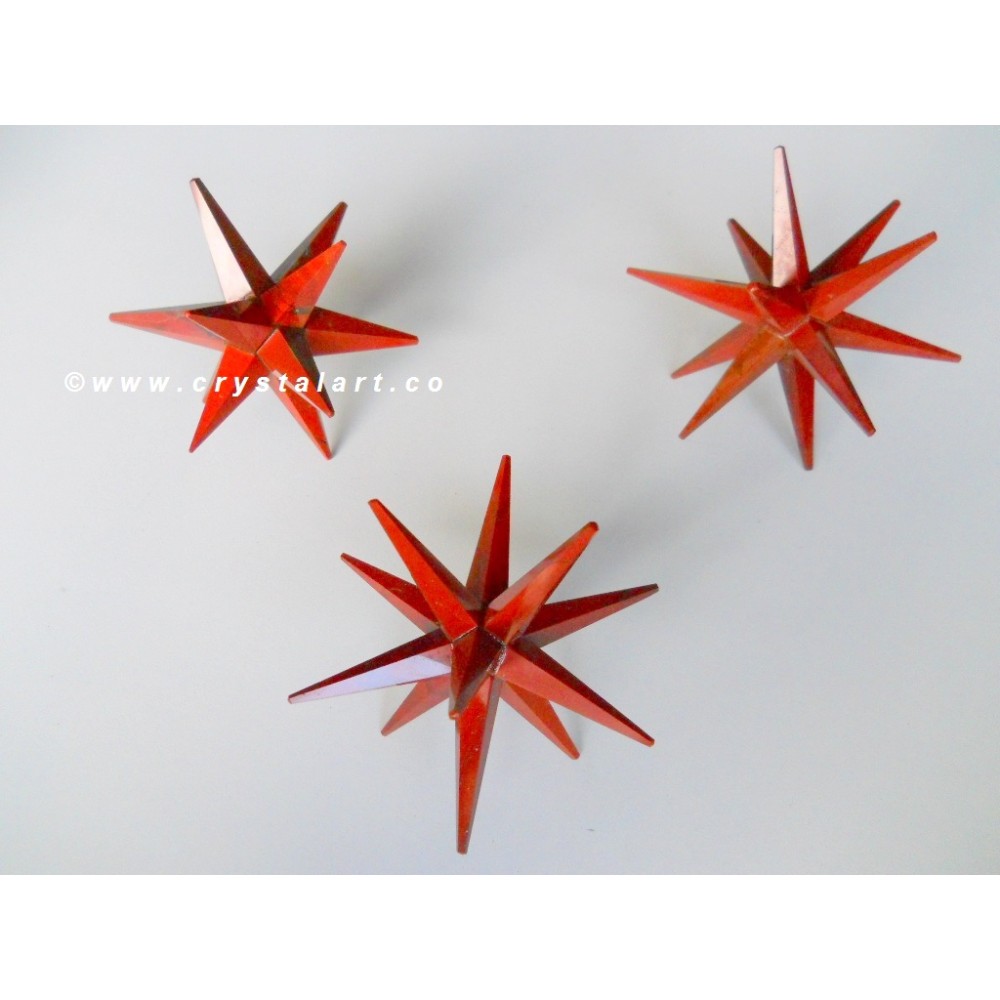 Red Jasper Agate 12 Point Merkaba Star