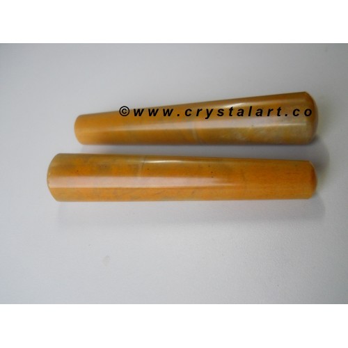 Yellow Aventurine Plane Massage Wands