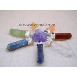 Amethyst Agate Pyramid 7 Chakra Energy Generator Tools