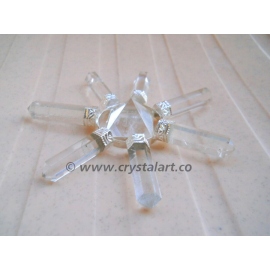 Crystal Quartz Pyramid 7 Point Energy Generator Tools