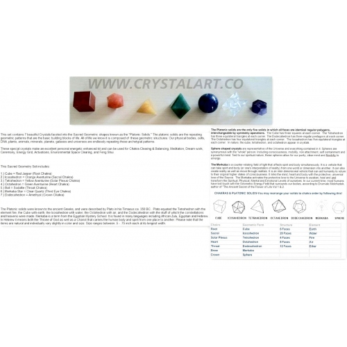 7 Chakra Sacred Geometry 7 Piece Set