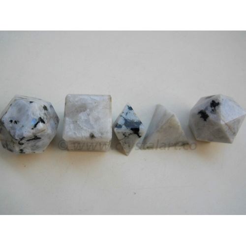 Rainbow Moonstone Big size Geometry Set