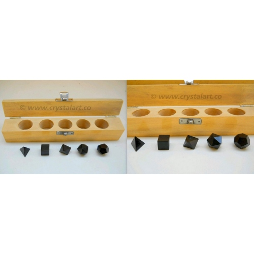 Black Agate Sacred Geometry Set