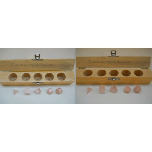 Rose Quartz 5 Piece Sacred Geometry Set