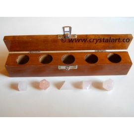 Rose Quartz 5 Piece Sacred Geometry Set