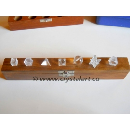 Clear Crystal Quartz Sacred 7 Piece Geometry Set