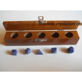 Lapis Lazuli 5 Piece Sacred Geometry Set