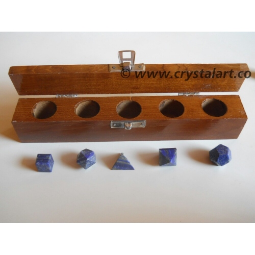 Lapis Lazuli 5 Piece Sacred Geometry Set