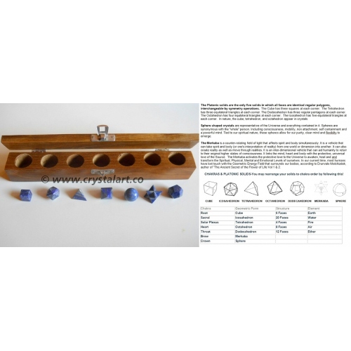 Lapis Sacred Geometry 7 Piece Set