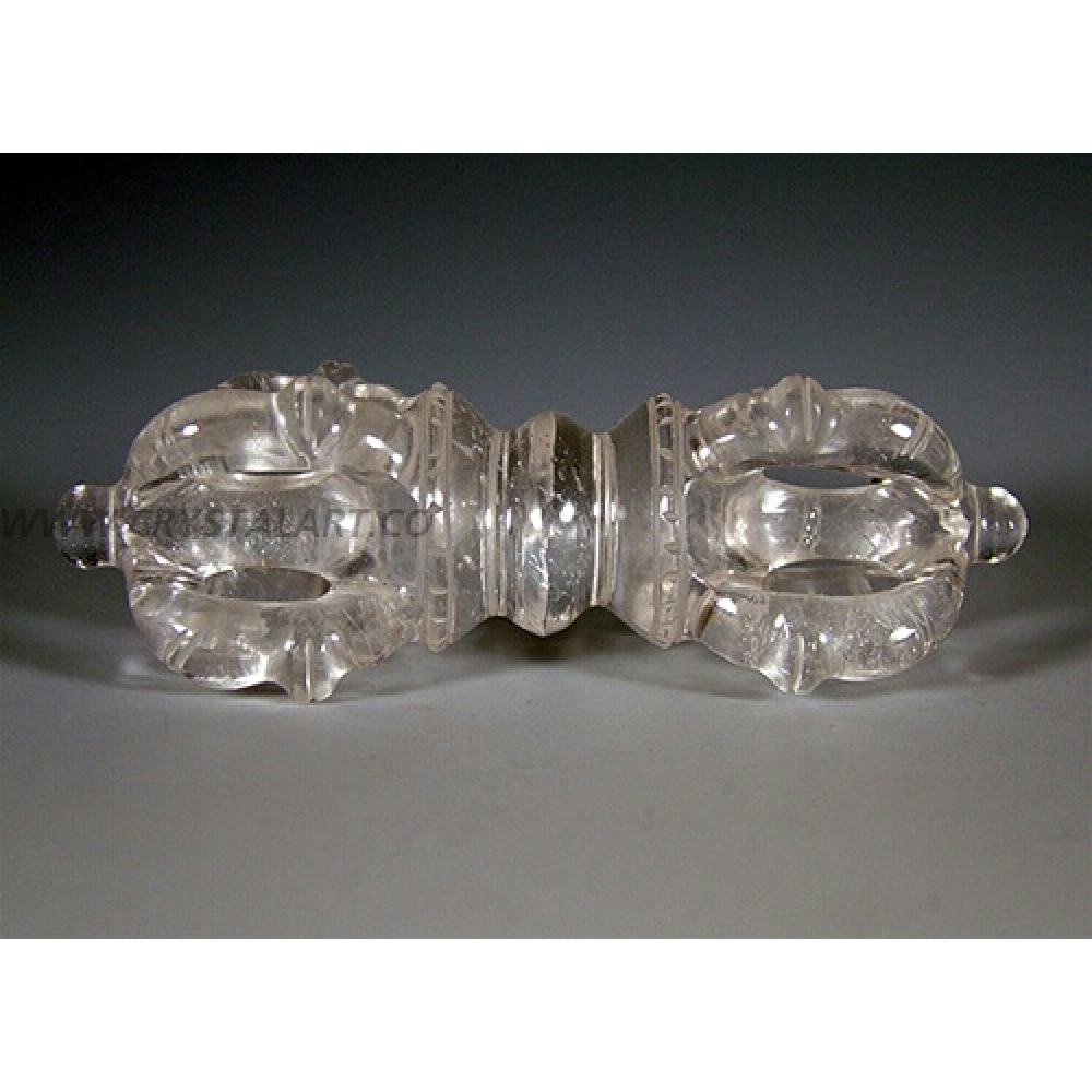 Clear Crystal Quartz Carved Dorje