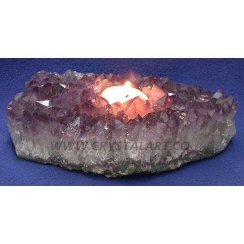 Amethyst Agate Candle Holder