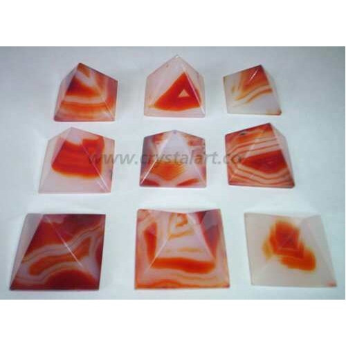 Red Banded Onyx Pyramid