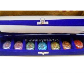 Gemstone Chakra Reiki Symbol Cabochon Set