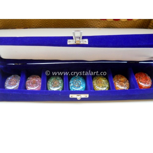 Gemstone Chakra Reiki Symbol Cabochon Set