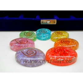 Gemstone Chakra Reiki Symbol Cabochon Set