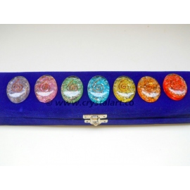 Gemstone Chakra Reiki Symbol Cabochon Set