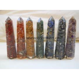 7 Chakra Orgone Obelisk Point