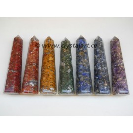 7 Chakra Orgone Obelisk Point