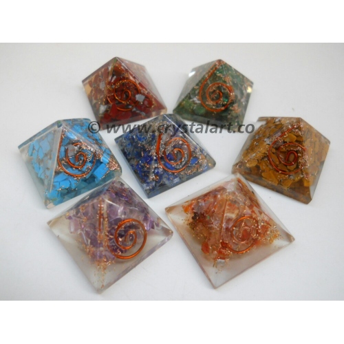 Gemstone Chakra Reiki Symbol Orgone Pyramid