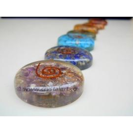Gemstone Chakra Orgone Round Cabs Set